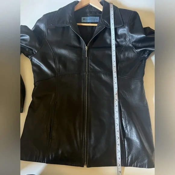 Reaction Kenneth Cole Women’s Leather Jacket Size Large - Picture 8 of 12